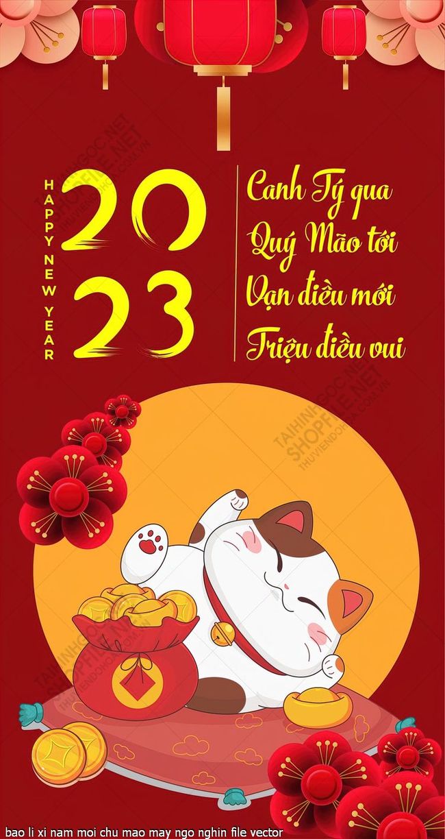 bao li xi nam moi chu mao may ngo nghin file vector